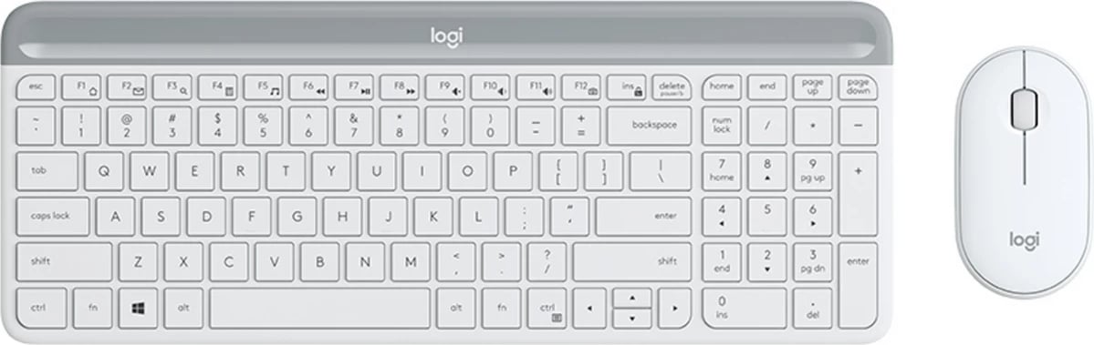 Komplet maus dhe tastierë Logitech MK470 Slim 920-009205 US-International layout e bardhë