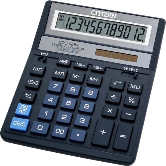 Kalkulator Citizen SDC-888X, i kaltër