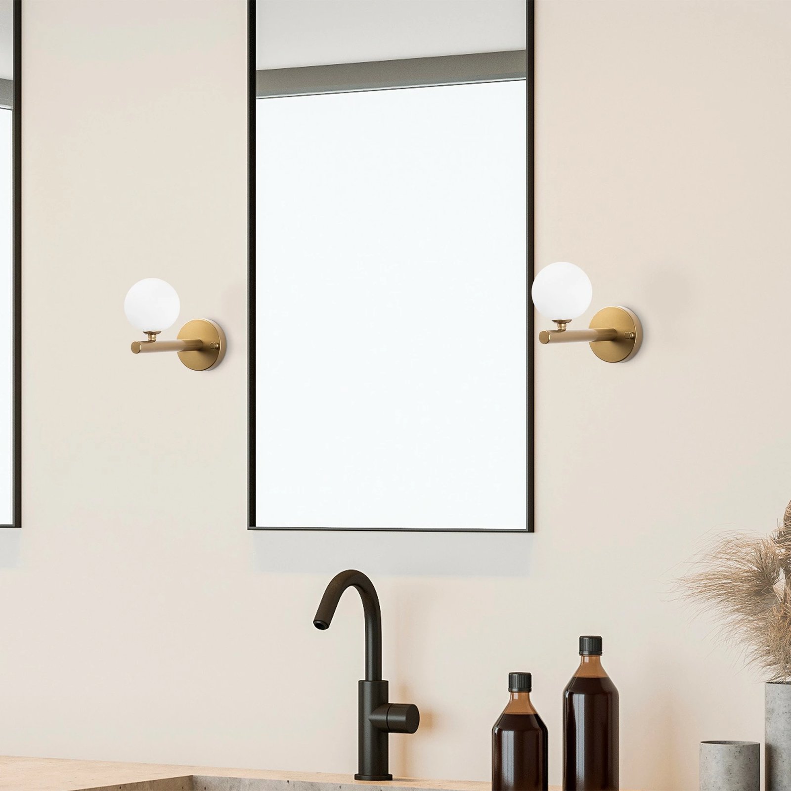 Llambë muri Opviq Domino, ngjyrë ari, 10x22x17cm