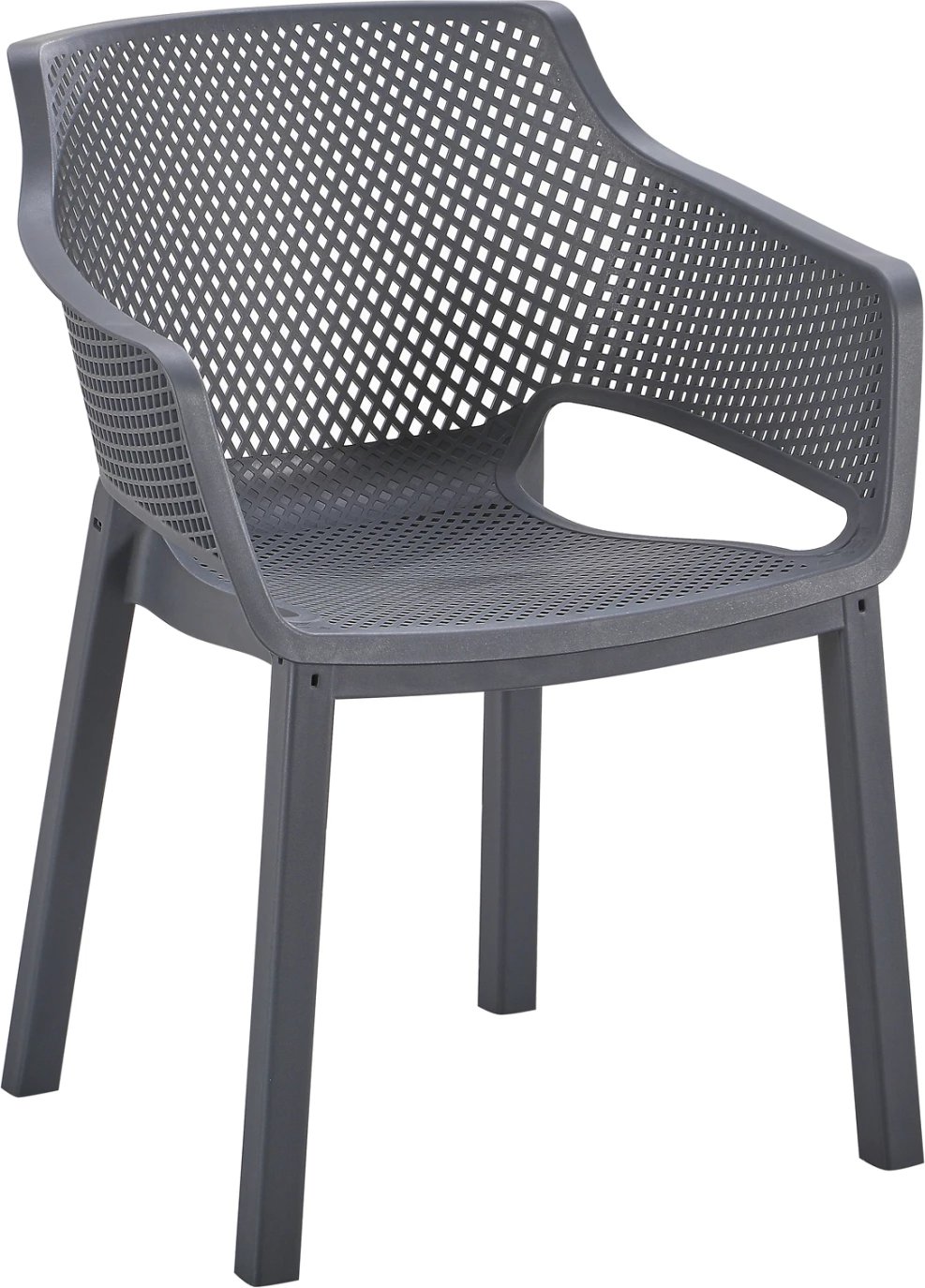 Karrige me mbështetëse për ngrënie, polipropilen, ngjyrë gri, PEGGY FH6368.10, 60x55x79cm