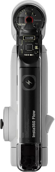 Stabilizator 3-akse për celular, Insta360 Flow, bateri 2900mAh 12h, AI tracking, selfie stick 215mm me tripod, gri