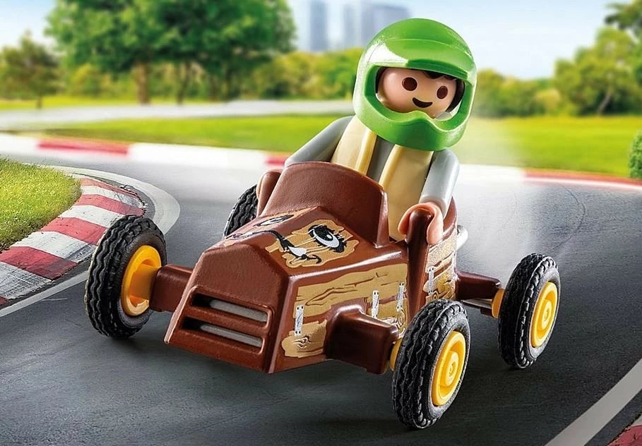 Figurinë Playmobil Special Plus 71480, fëmijë me gokart dhe kaskë, 6 pjesë