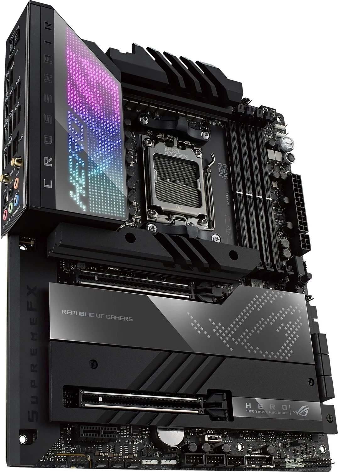 Pllakë amë Asus Rog Crosshair X670E Hero, DDR5, AMD X670 Pllakë amë Asus Rog Crosshair X670E Hero, DDR5, AMD X670