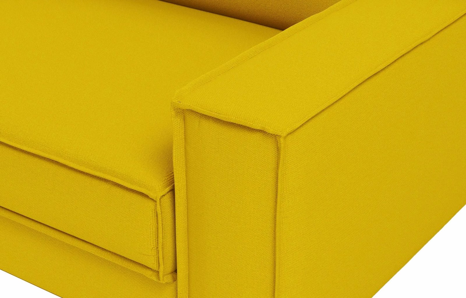 Karrige një vendëshe Atelier del Sofa, Sparrow Loveseat, ngjyrë sunflower, walnut