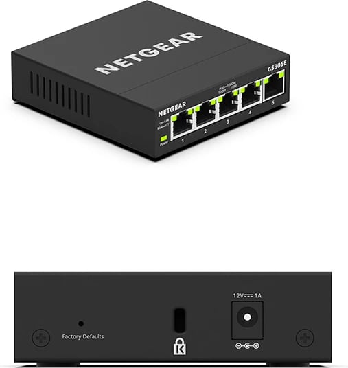 Switch Netgear GS305E GS305E-100PES 5 porta Gigabit Ethernet, zi