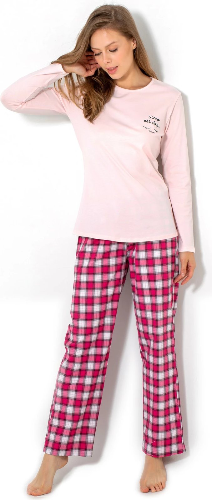 Set pizhamash për gra, Jumeon, 002-000535, ngjyrë pluhur