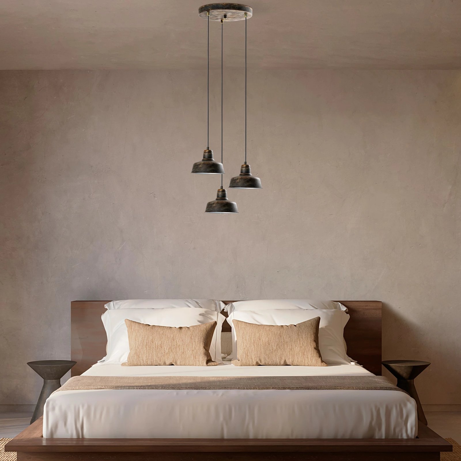 Llambë tavani Opviq MEMATI-181RETRO-3, metal, ngjyrë antike