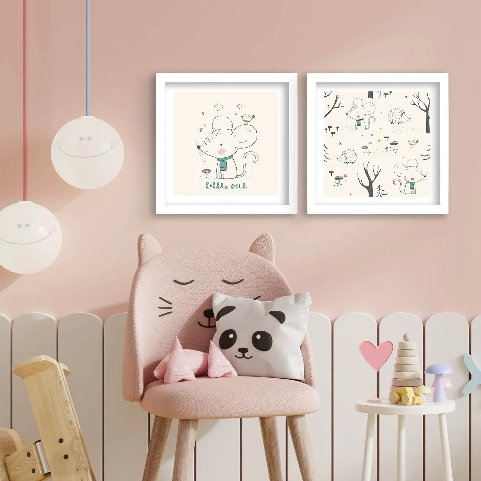 Pikturë dekorative me kornizë MDF (2 copë), Wallity, 2P3333BCT-004