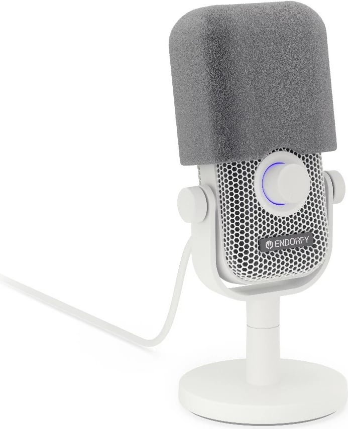 Mikrofon Endorfy Solum Voice S, USB-C, RGB, i bardhë