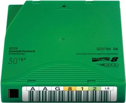 Kasetë të dhënash HPE LTO-8 Ultrium RW, 30TB, Q2078A, e gjelbër