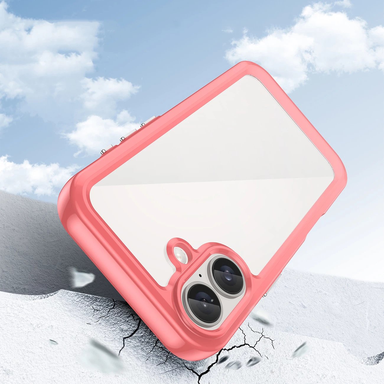 Mbështjellës Hurtel Outer Space Case për iPhone 16 Plus, kuqe