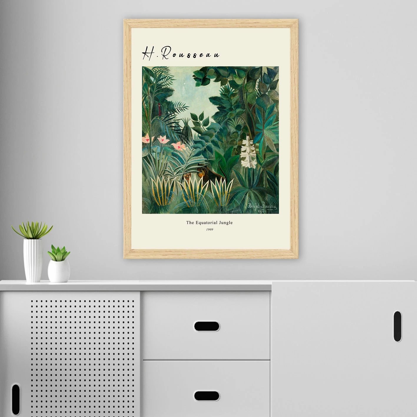 Pikturë dekorative me kornizë, Wallity, NC1054558-3545, Xhungla Ekuatoriale, 35x45cm