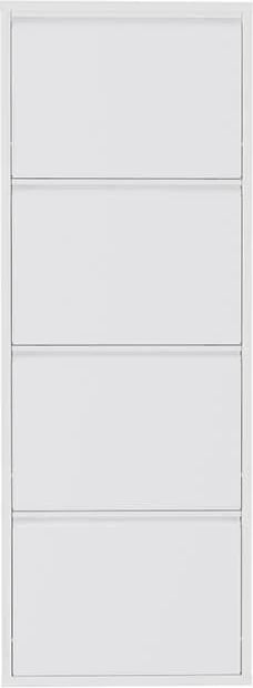 Dollap këpucësh metalik, 4 pjesë, ngjyrë e bardhë, Skye Decor