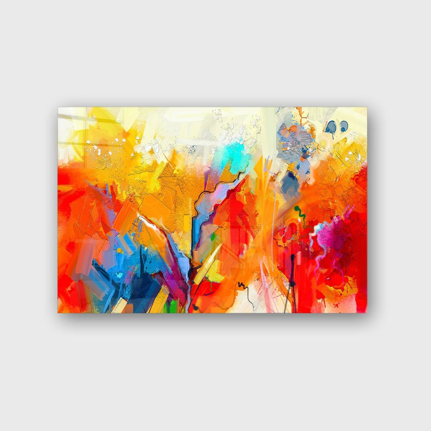 Pikturë dekorative prej xhami të temperuar, shumëngjyrëshe, CAM1040210842 - 50x70cm