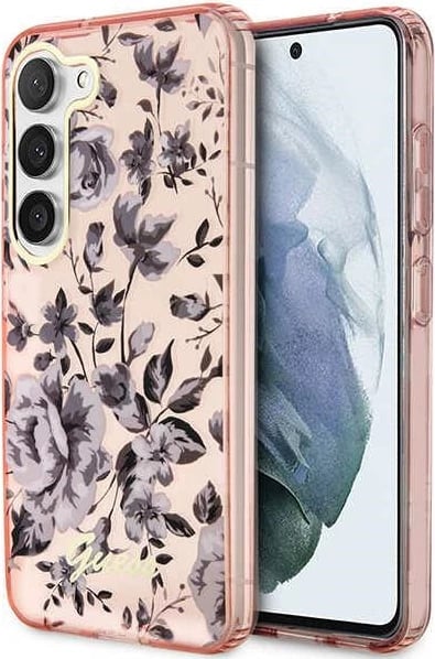 Mbështjellës Guess GUHCS23MHCFWSP për Samsung Galaxy S23+, Flower Collection, Rozë Mbështjellës Guess GUHCS23MHCFWSP për Samsung Galaxy S23+, Flower Collection, Rozë