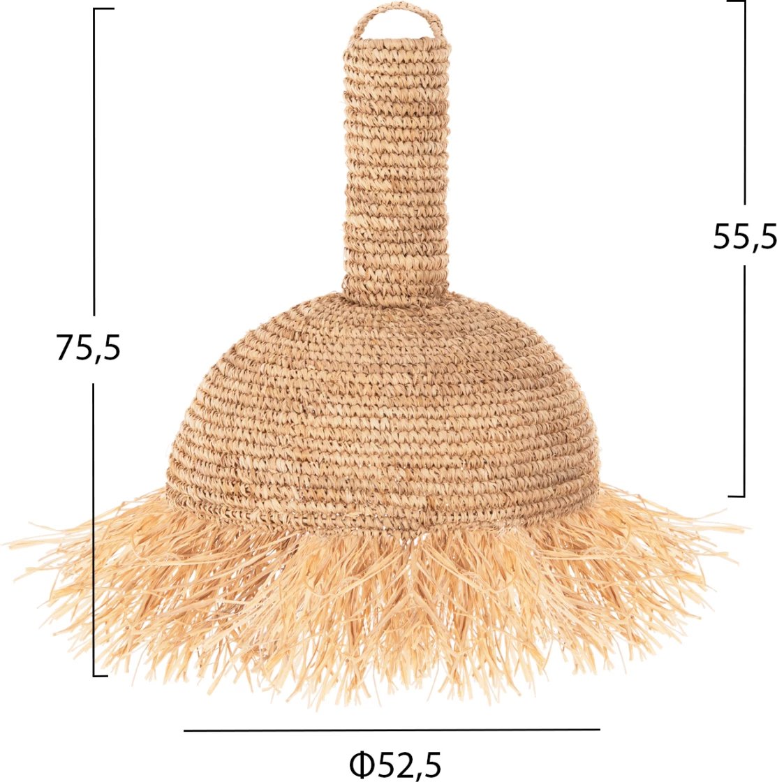 Llambë varëse tavani me thekë FH7856 fibra palme të thata Φ52,5x55,5Hcm Llambë varëse tavani me thekë FH7856 fibra palme të thata Φ52,5x55,5Hcm