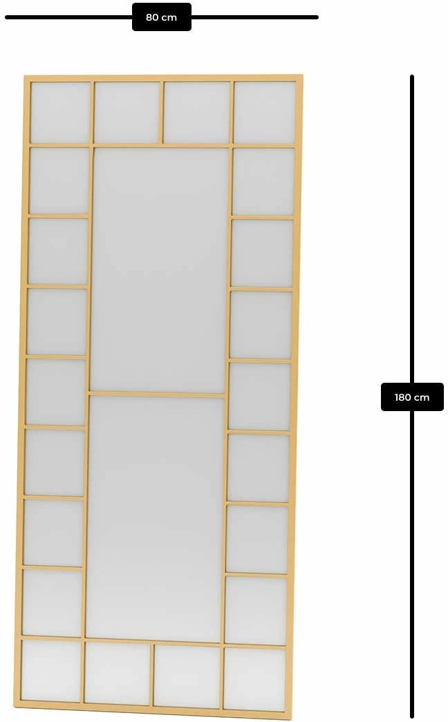 Pasqyrë e madhe Cheval, ngjyrë ari, Skye Decor, Boxia