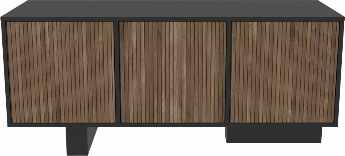 Komodë anësore Skye Decor, Monaco - e zezë, dru arre e çelët