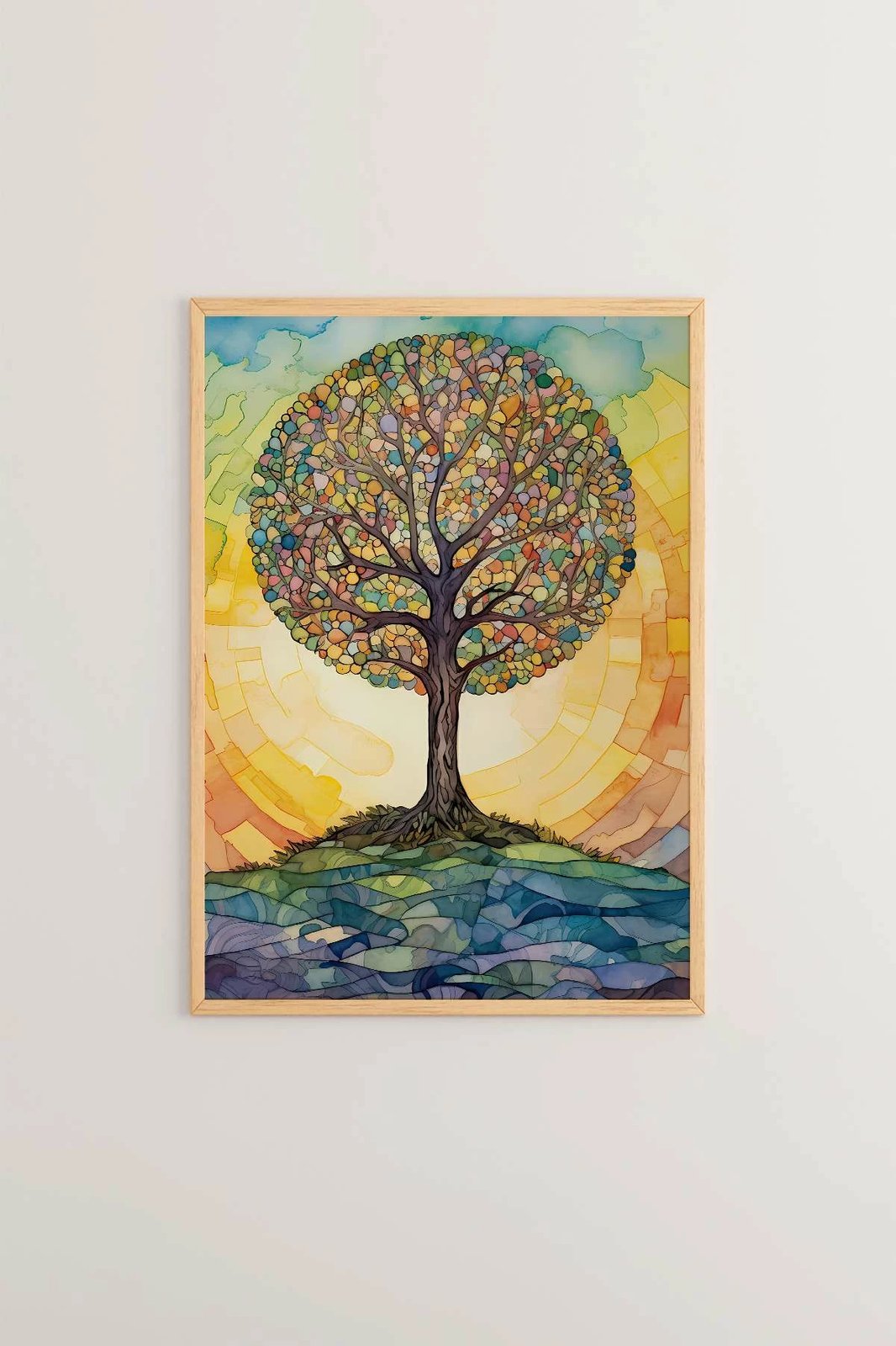 Pikturë dekorative me kornizë, shumëngjyrëshe, Wallity, Mscartmdl32