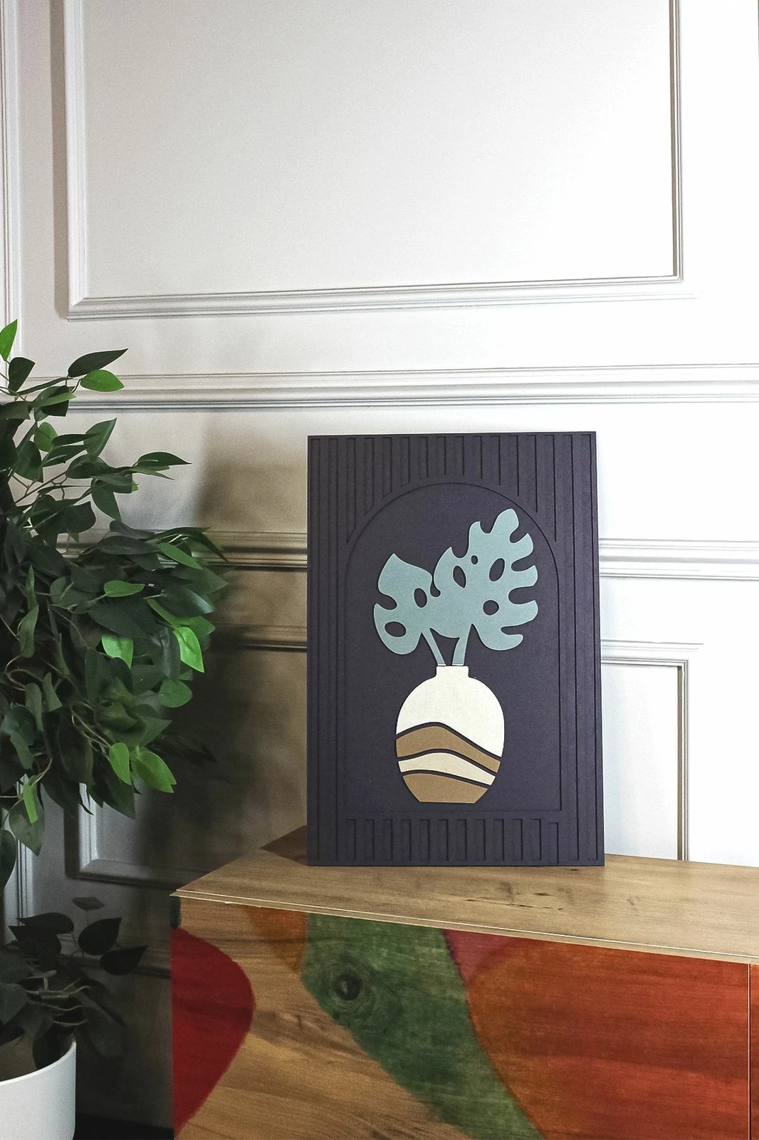 Pikturë dekorative, shumëngjyrëshe, Wallity, Ersy3Dpot2-3247, 32x47x2cm