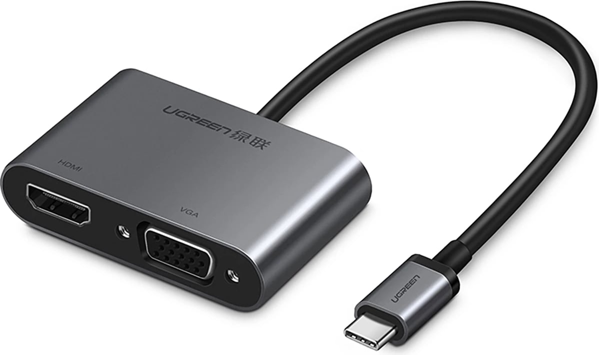 Adapter Ugreen CM162 50505 me HDMI, VGA, USB-A 3.0, USB-C PD, Gri