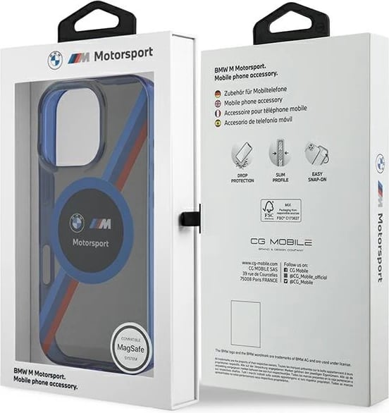 Mbështjellës BMW Motorsport IML Circle MagSafe për iPhone 16 Pro, Zi