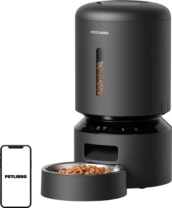 Shpërndarës ushqimi për kafshë Petlibro Granary PL-AF103-34B, 5L, i zi