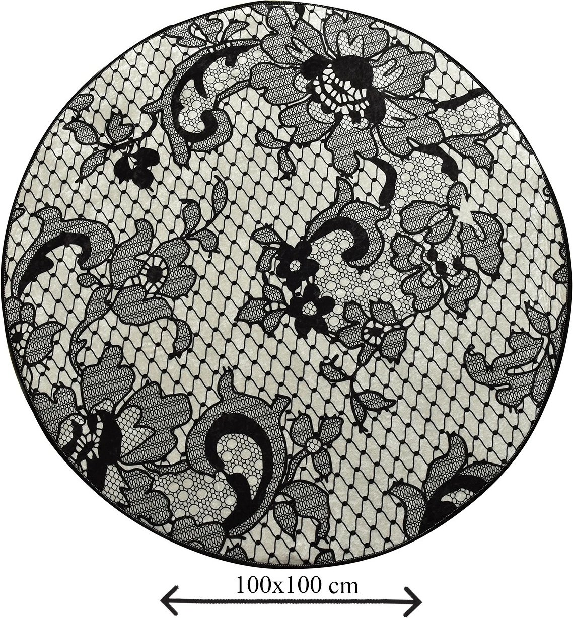 Tapet banje Mijölnir, dantellë, shumëngjyrësh, 100cm