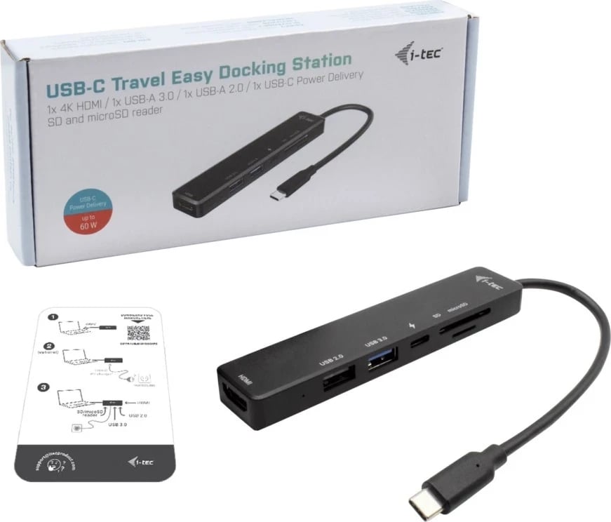 Stacion dokimi i-tec USB-C Travel Easy, 4K HDMI, 60W