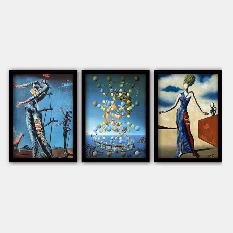 Pikturë dekorative me kornizë (3 copë), Wallity, 3SC_UN24751_3545