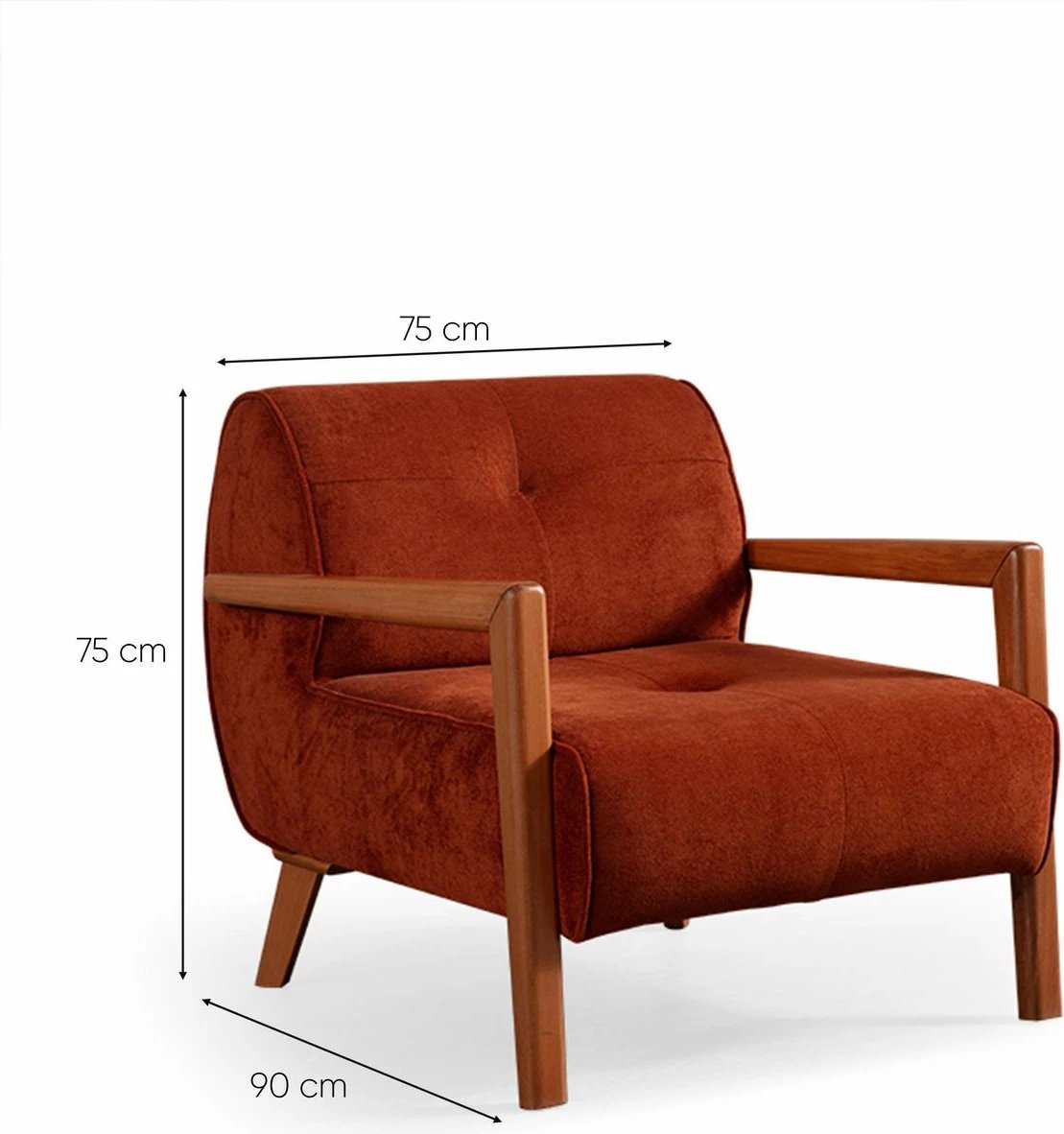 Karrige krahu Drop Berger, Atelier del Sofa, e bardhë