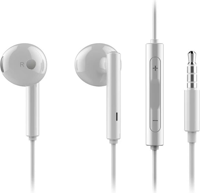 Kufje Huawei AM115, 3.5mm, me mikrofon, të bardha