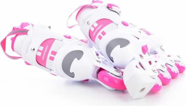 Rollera/Patina për vajza Tempish, të bardha dhe rozë