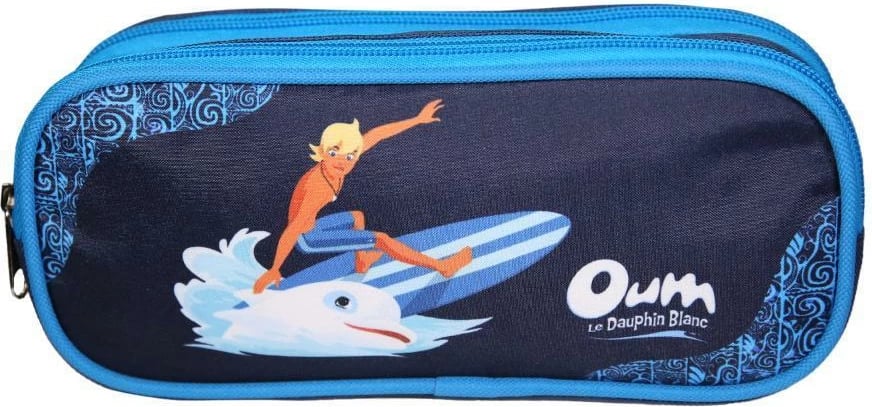 Mbështjellës lapsash GRIDE Oum Le Dauphin, 2 ndarje, Blu