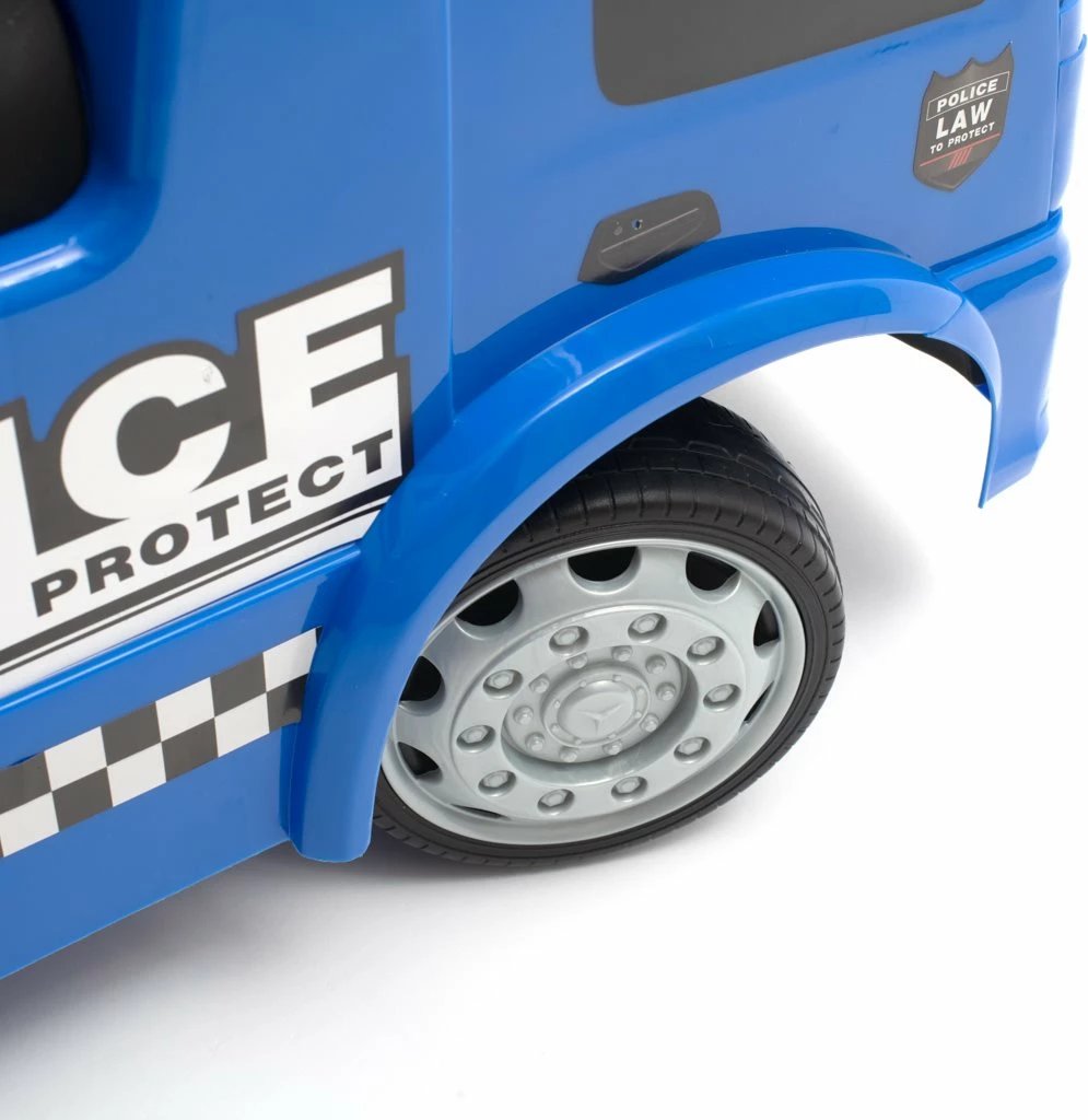 makinë ride-on fëmijësh, Baby Mix, Mercedes POLICE, me drita e tinguj, ngarkesë 25 kg, për 12m+, blu