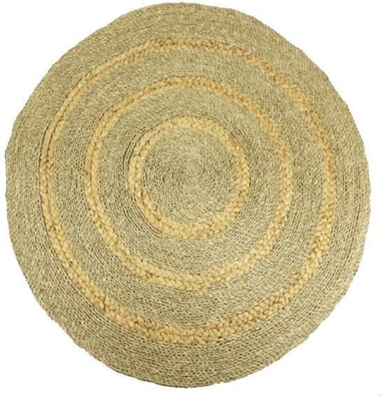 Tepih i rrumbullakët NEXT Ø120cm, ratan dhe bar natyral