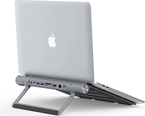 Stand ftohës me docking station I-Tec, Metal, USB-C, deri 15.6 inç, gri