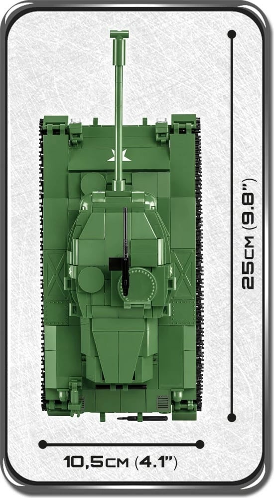 Set lodrash ndërtimi Cobi Klocki M41A3 Walker Bulldog, 625 pjesë, 2 figurina, Jeshile