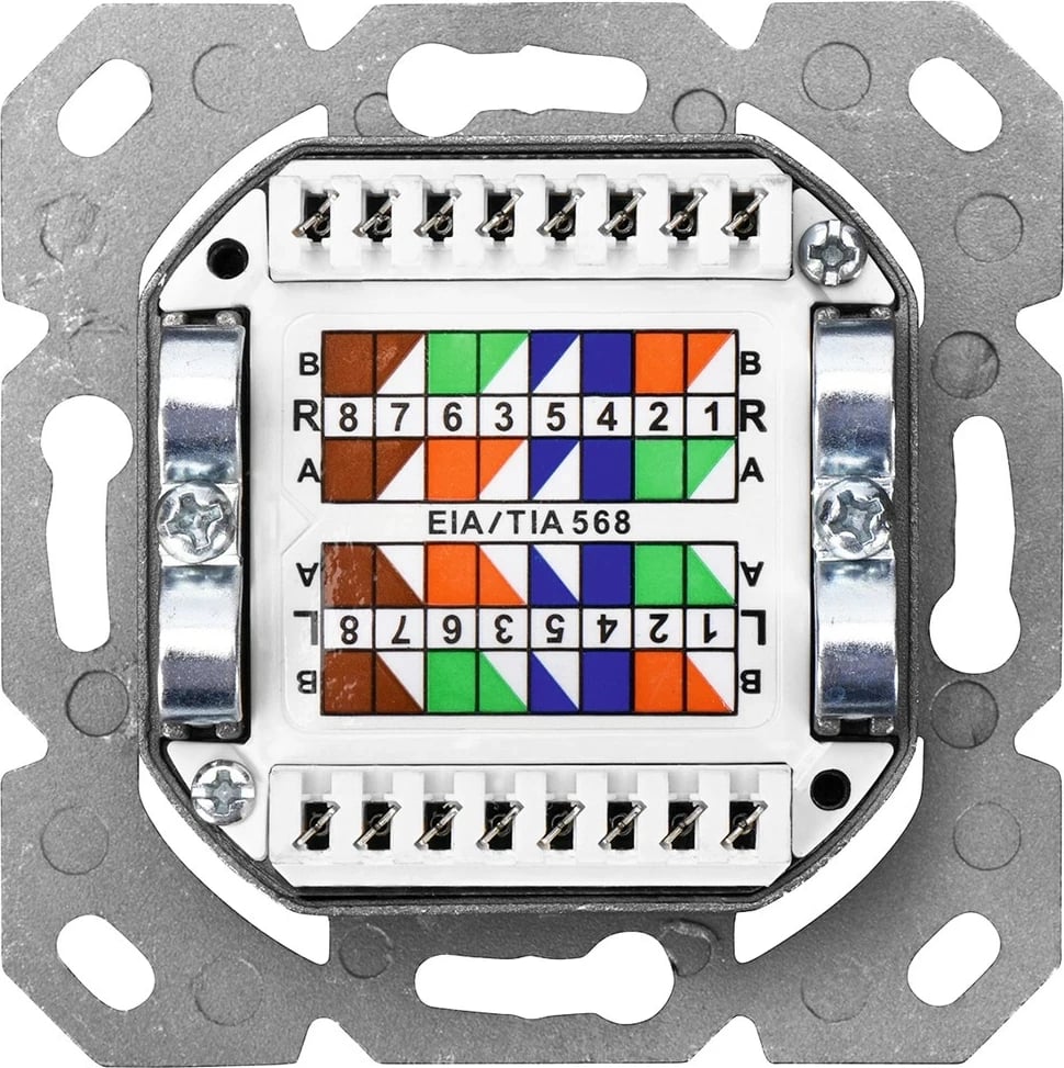Prizë rrjeti DIGITUS DN-9006-N, CAT 6, 2xRJ-45, e bardhë