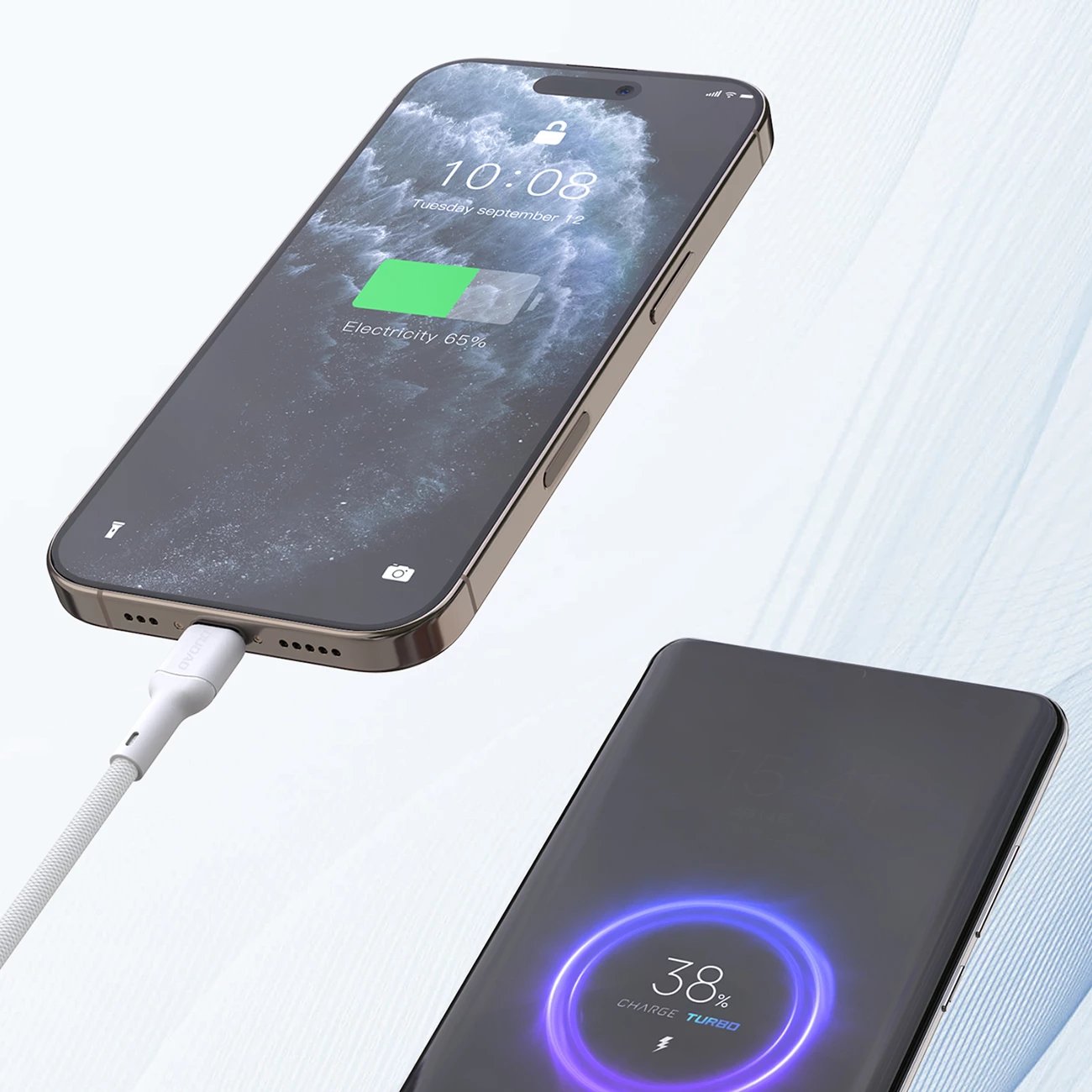 Kabllo USB-C në USB-C Dudao L9C Max, 1.2m, 240W, Bardhë