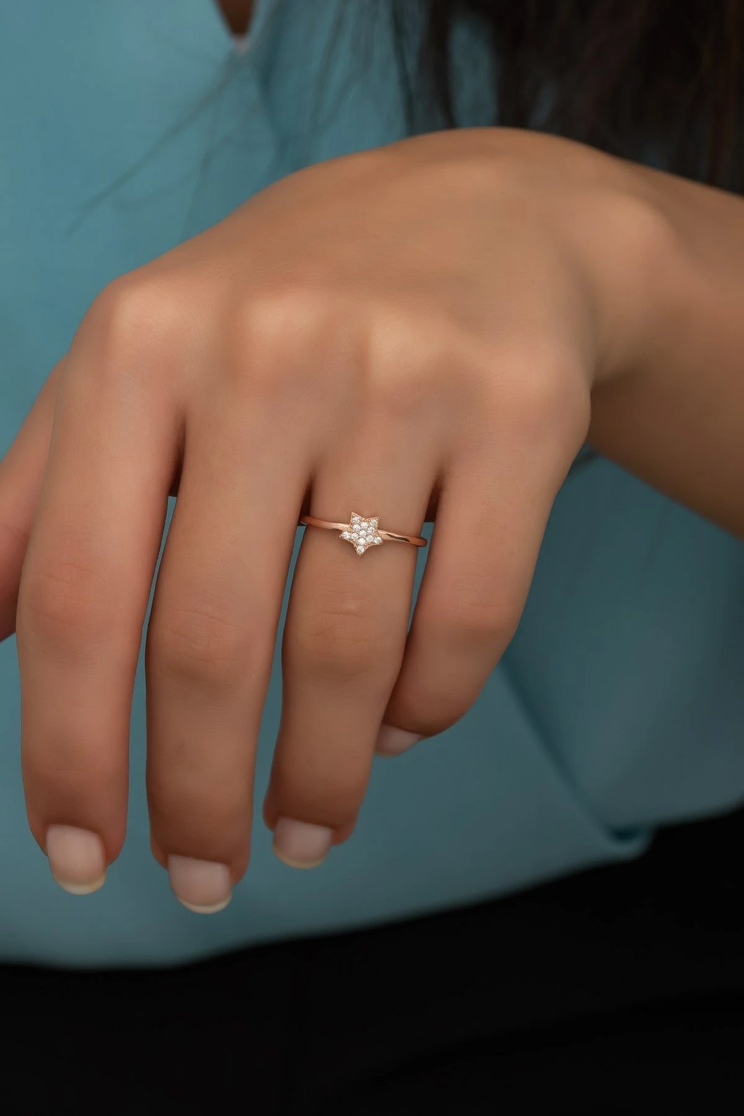 Unazë argjendi Jumeon, ngjyrë rozë ari, NRZ99706