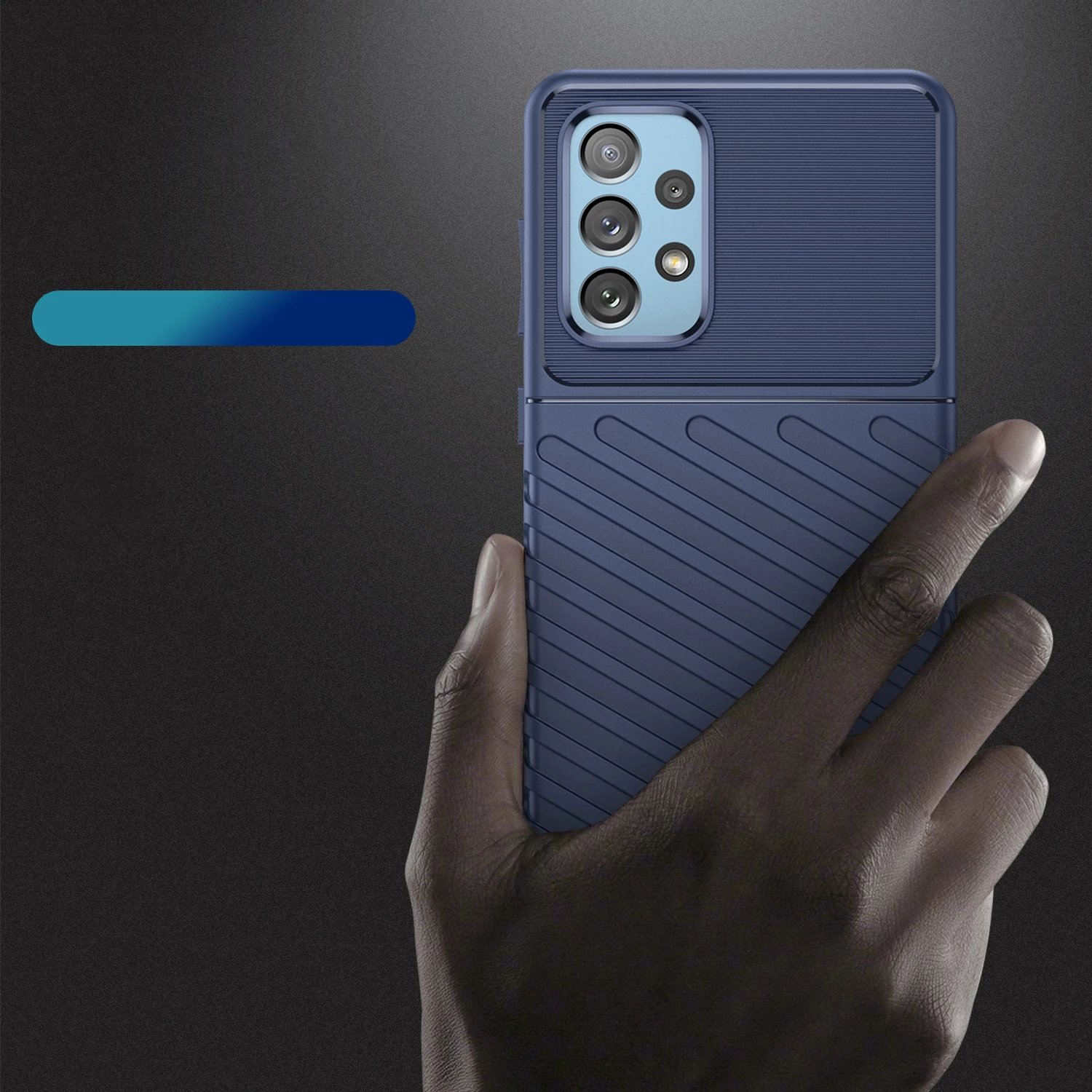 Mbështjellës Hurtel Thunder Case për Samsung Galaxy A73, i kaltër