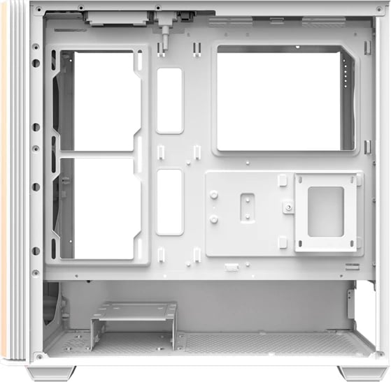 Kasë, Darkflash DS900WS ATX midi tower, për Pllakë amë ATX/M-ATX/ITX, xham i temperuar, pa ventilatorë, deri 12x120 mm, 2x HDD + 2x SSD, e bardhë