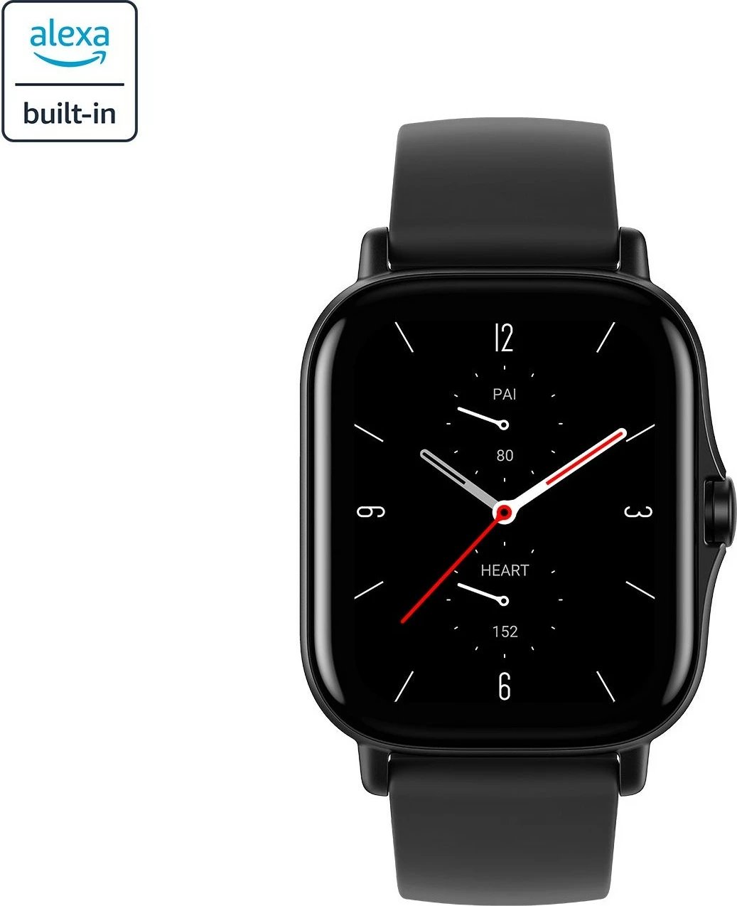 Smartwatch Amazfit GTS 2 NE 42mm, 168 orë bateri, rrip silikon, e zezë