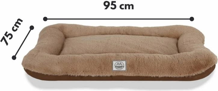 Shtrat për qen Sally, ngjyrë kafe, 75x95cm