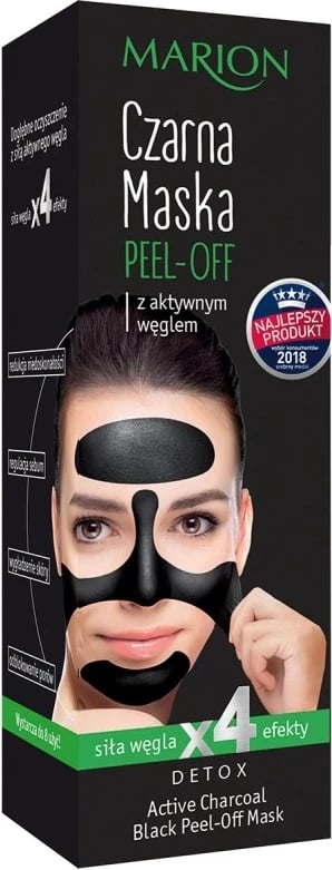 Maskë për fytyrë Marion Detox Black Peel-Off me karbon të aktivizuar për femra, 25g