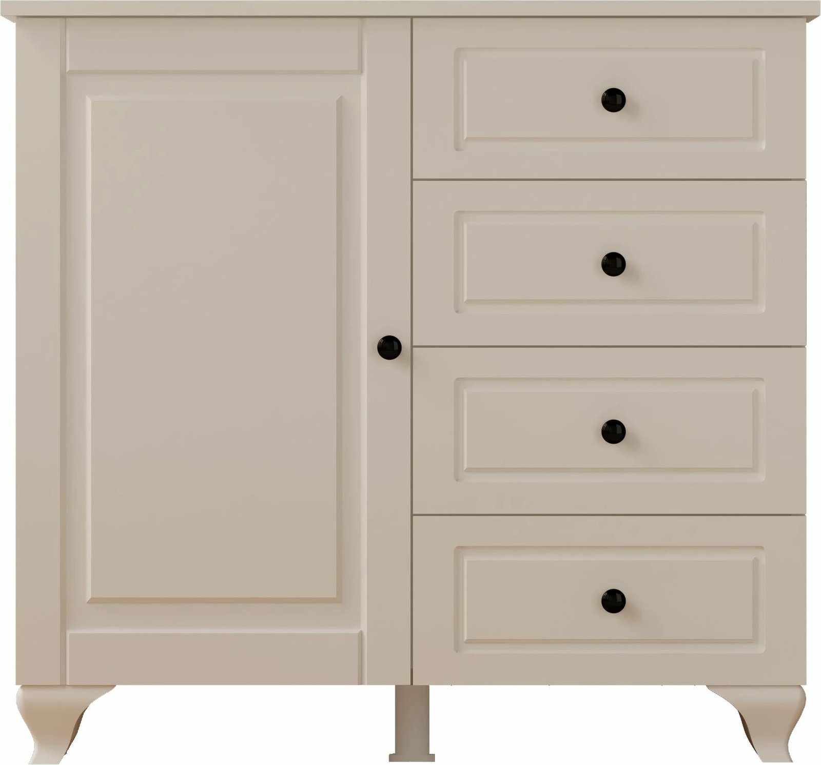 Komodë Skye Decor, ngjyrë e bardhë mat, Rb-044-01