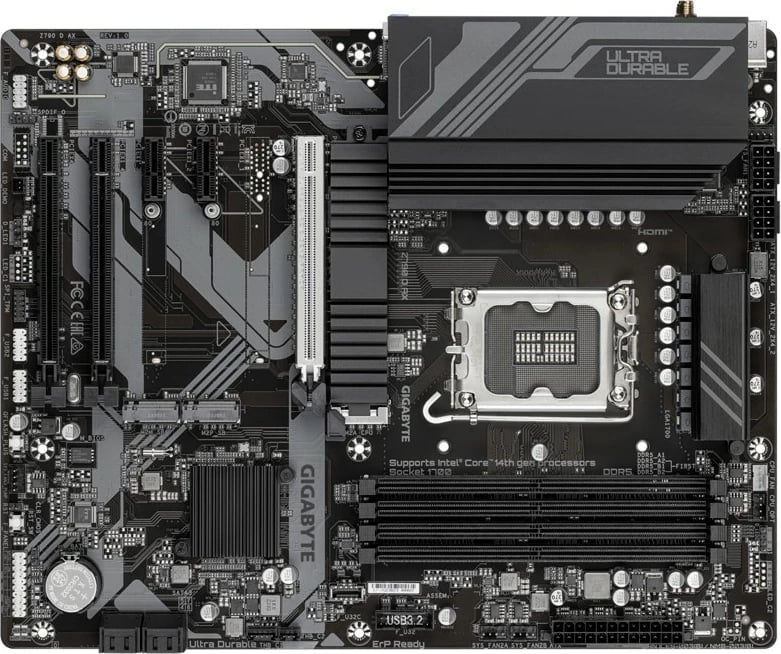 Pllakë amë Gigabyte Z790 D AX, ATX, Socket LGA1700, 4 DDR5, Wi-Fi 6E, e zezë