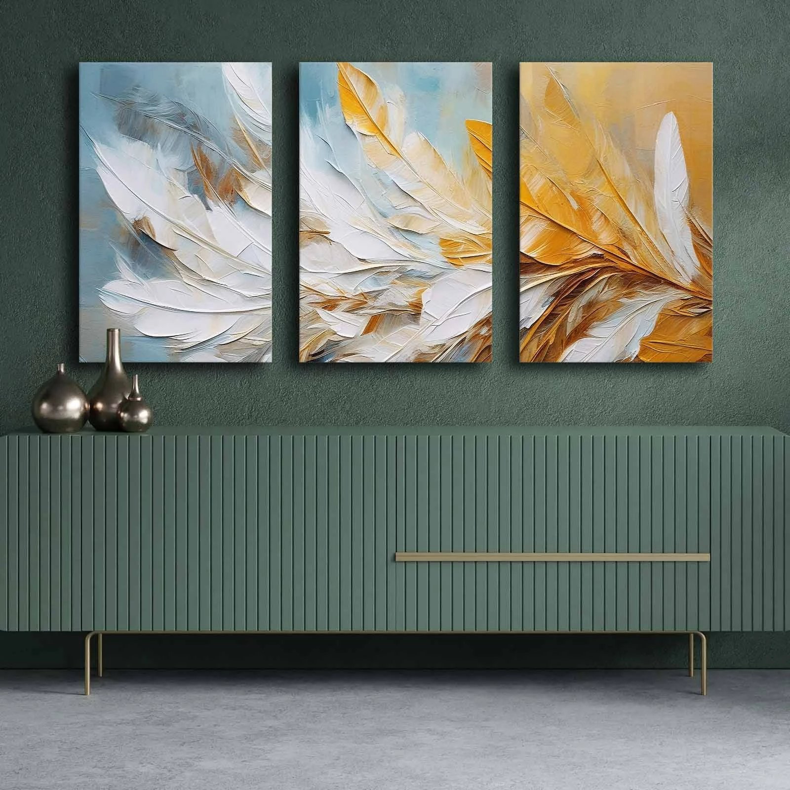 Pikturë dekorative në kanavacë (3 copë), Wallity, 3P4570GSC-017