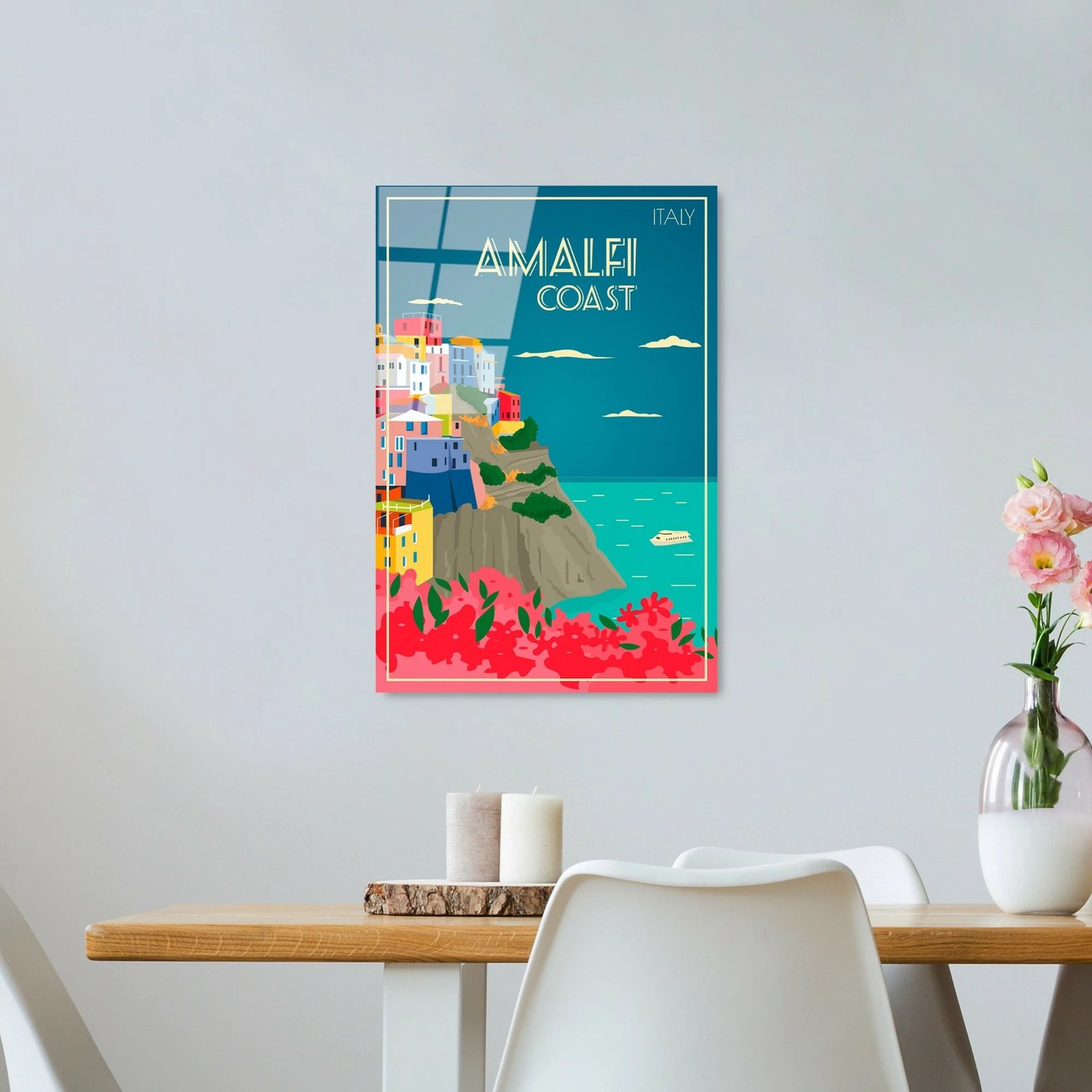 Pikturë dekorative prej xhami të temperuar, Wallity UV-1025, 30x45cm